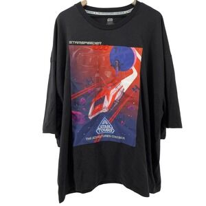 Disney Star Wars The Adventure Continues Graphic Embroidered Shirt Black Men 3XL